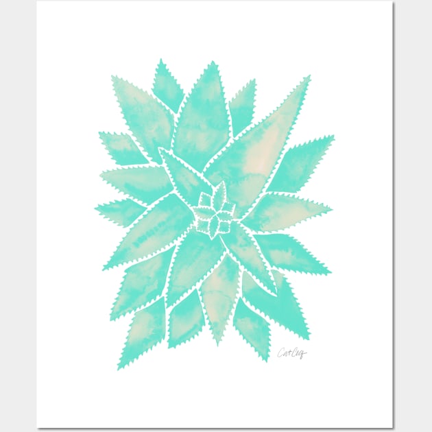 Mint Aloe Vera Wall Art by CatCoq